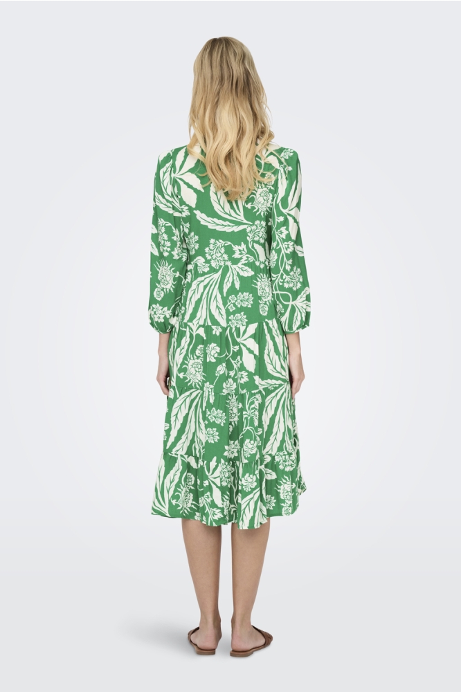 ONLMILANA 7/8 DRESS WVN NOOS 15308233 JELLY BEAN/ LOTTA FLOWER